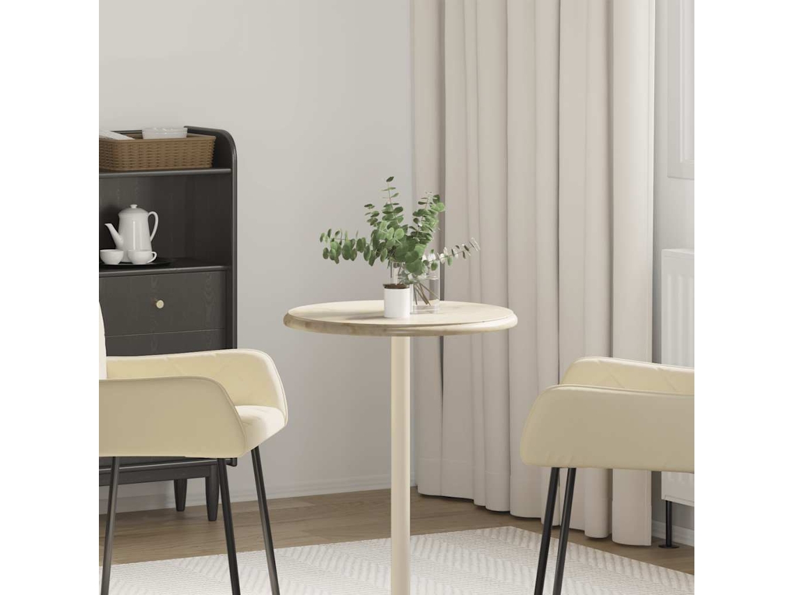 Vidaxl Tampo De Mesa Ø50x2,5 Cm Mármore Cor Creme