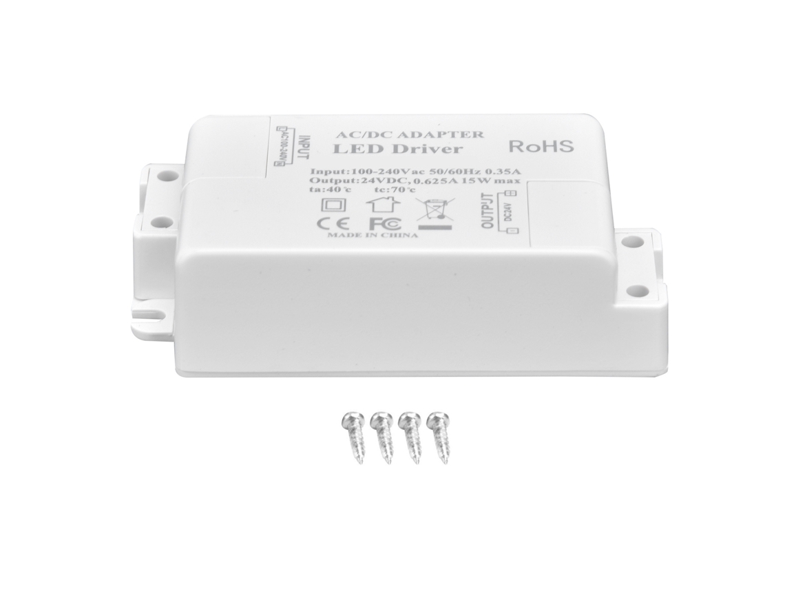Driver LED 15w para AC100 240v e DC24v 0.625A iluminação DIY | S/MARCA