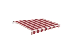 Lona para Toldo WASABI 4x2,5m, poliéster 280G/m², grená/bege, com faldão ondulado