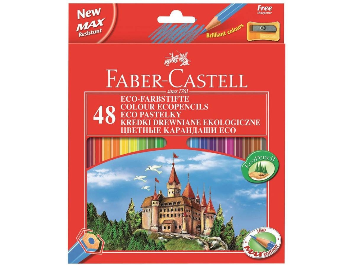 Lápis de Cor FABER-CASTELL Ecolápis (Conjunto 48 Unidades)