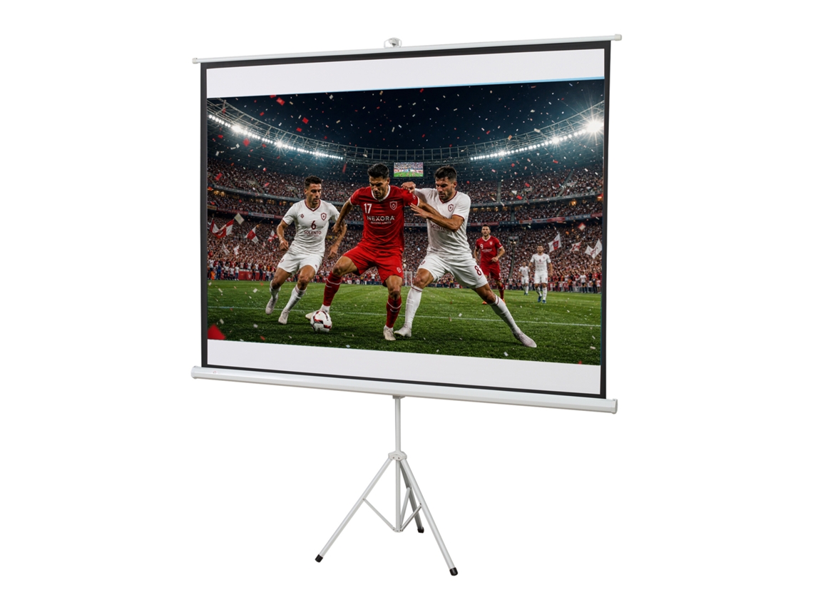 Tela Projetor 4k Hd Branca 100 Polegadas, 4:3, Portátil Com Tripé Dobrável, Altura Ajustável, Ângulo 160°, Para Casa, Cinema E Exterior.