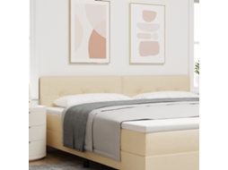 Cabeceira Botões Estofados Creme 200 Cm Tecido Lovely Home