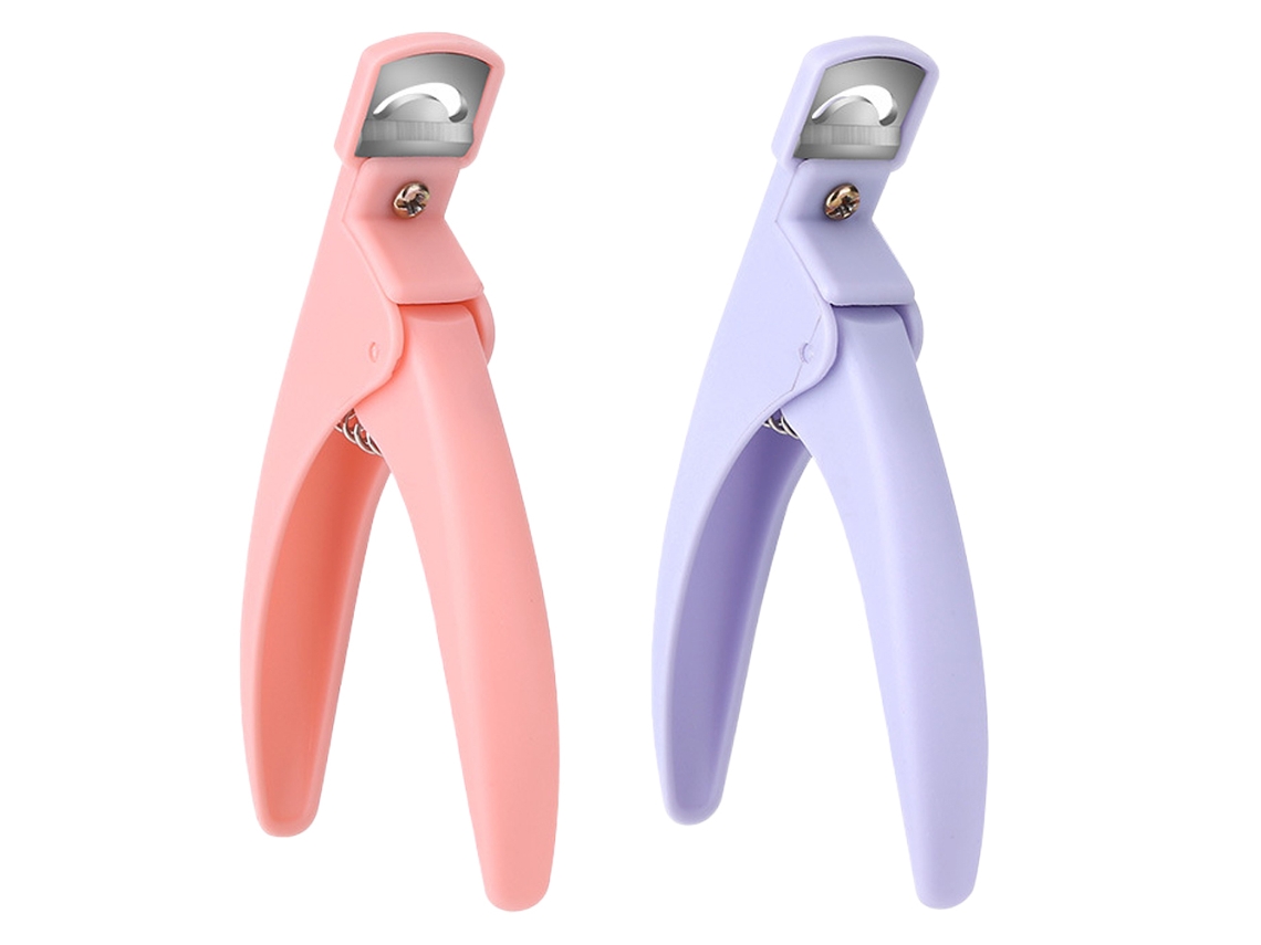 Cortador De Pontas De Unhas Falsas De Acrílico Artificial Aparador Aparador Manicure Pedicure Ferramenta De Clipe De Lâmina Afiada Rosa Roxo ZMDECQNA