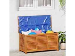 Vidaxl Caixa Arrumação Jardim C/ Veneziana 113x50x56 Cm Acácia Maciça