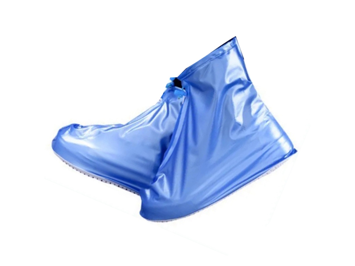 Protetores de Chuva em PVC, Impermeáveis, Reutilizáveis, Antiderrapantes, Pérola Azul, Tamanho L MARCA