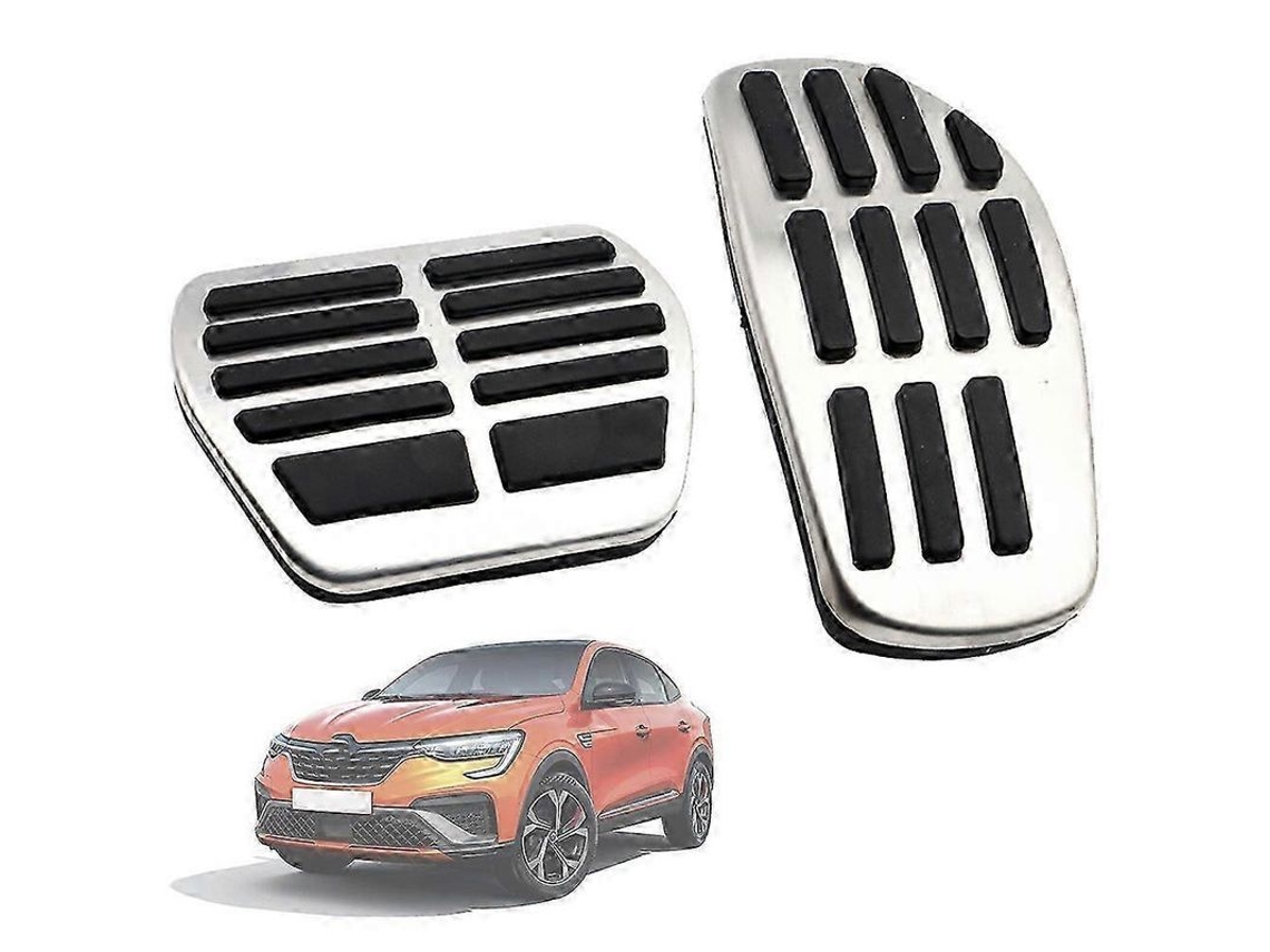 Capas De Pedais De Carro Para Renault Arkana, Mgane Conquest, Xm3 2019-2022, Material Aço Inoxidável + Borracha, At, 2pcs