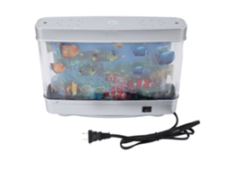 Lâmpada Decorativa para Aquário com Imagens Dinâmicas de Peixes Luz Noturna Sensorial 110v Plug Us