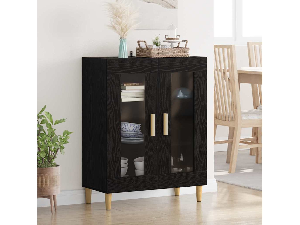 Vidaxl Buffet Carvalho Preto 69,5 X 34 X 90 Cm Madeira Processada