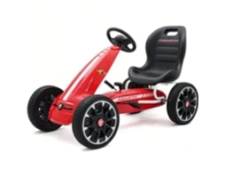Go Kart De Pedales Para Crianças Abarth - 3 A 7 Anos - Rodas Eva - Vermelho