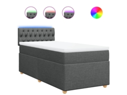 Box Spring Bed, Box Spring Beds Vidaxl Cinzeto Tecido (90 X 200 Cm)