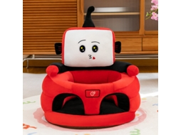 Cadeira De Apoio Para Bebé Eifson Sofá De Peluche Com Design De Robô E Base Antiderrapante - Vermelho