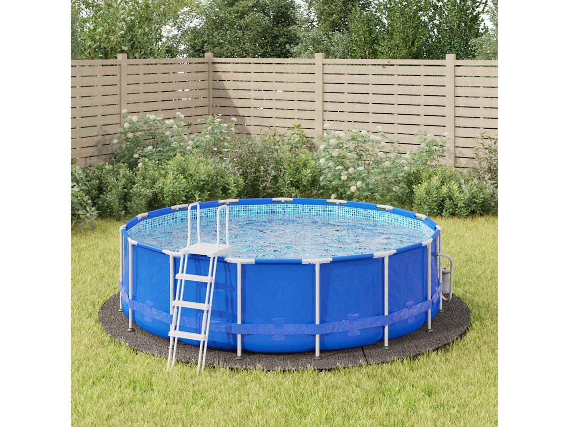 Vidaxl Pano Para Chão De Piscinas Ø396 Cm Poliéster Geotêxtil Cinza