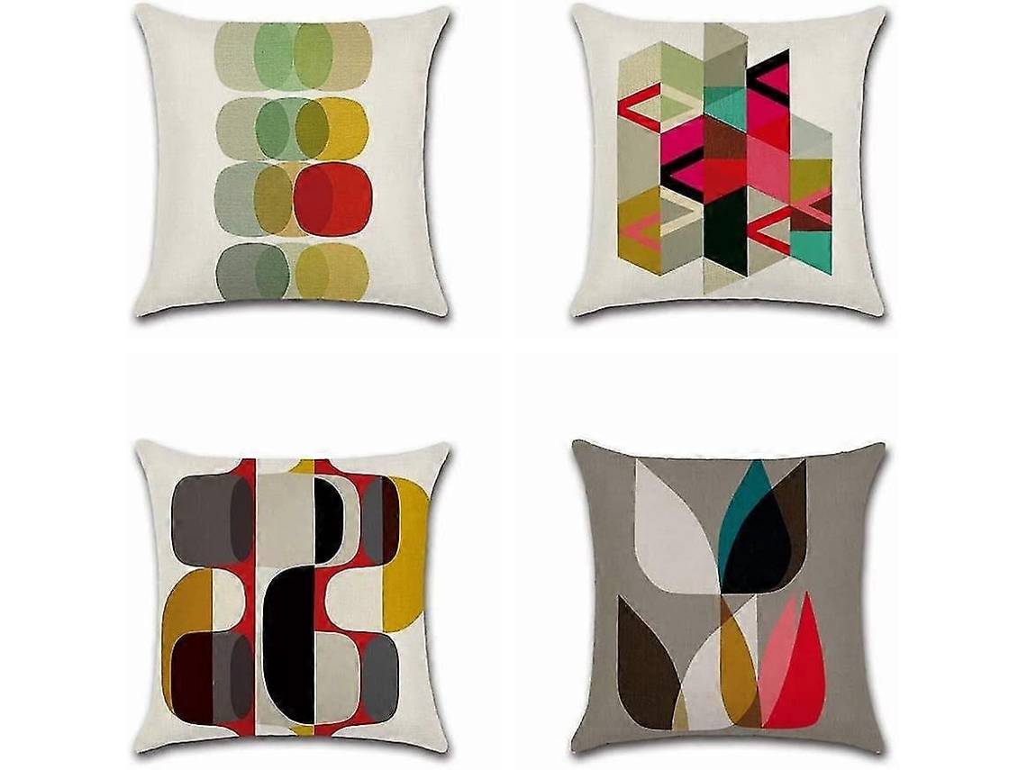 Capa De Almofada Decorativa 45 X 45 Cm, Capa De Almofada De Algodão E Linho, Almofada Decorativa Para Sofá-cama, Carro, Casa, Escritório, Quadrada Dec