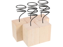 Kit de 5 Suportes de Madeira para Plantas Aéreas Inoomp, com Design Moderno para Mesa, Ideais para Sala de Estar, CHABERLU