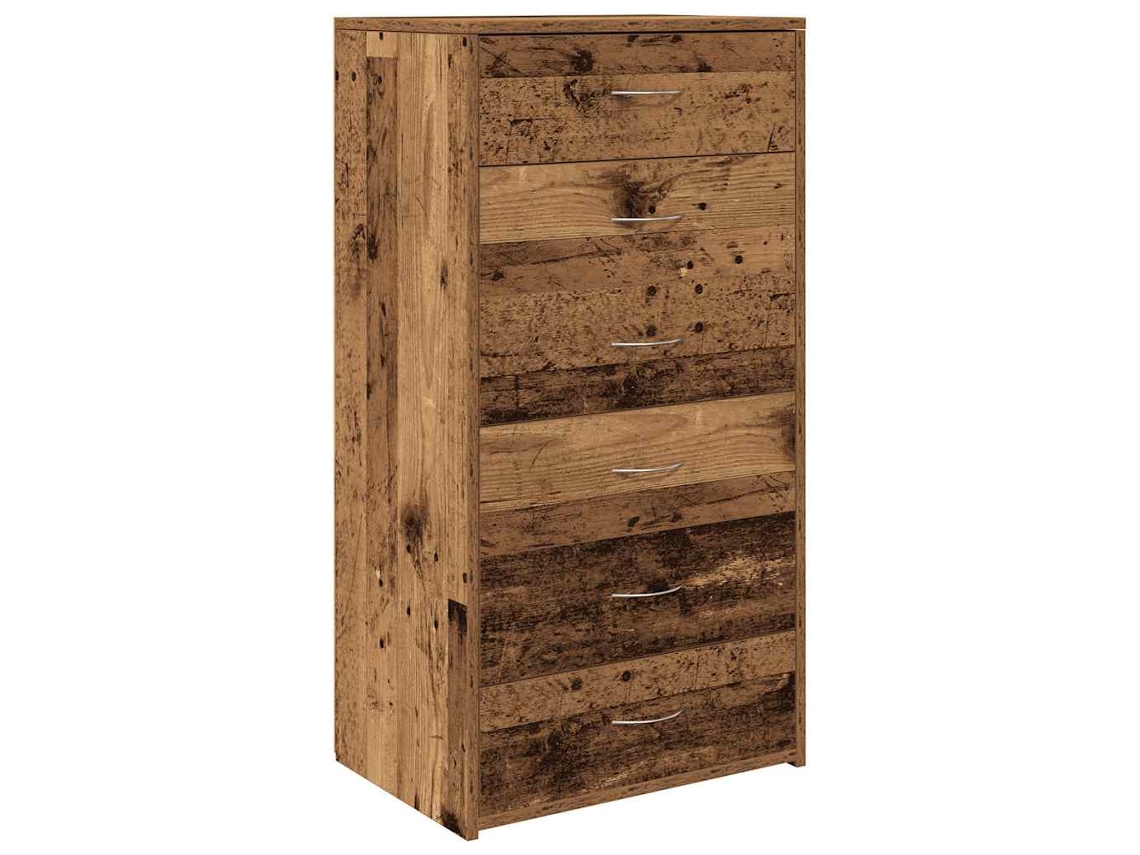 Aparador com 6 gavetas MAISON EXCLUSIVE em madeira aveludada 50x34x96 cm