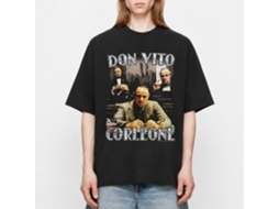 Rockinstone Godfather Don Vito Collage Black Adult T-shirt Size:s