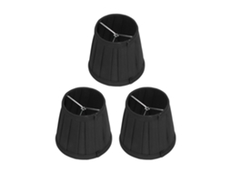 Conjunto de 3 Abajur de Tecido Clip on E14 para Lustre Parede Casa Escritório Decoração Preto S/MARCA