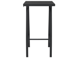 Mesa de Bar para Jardim 60x60x110 cm Vidro Temperado Preto MAISON EXCLUSIVE