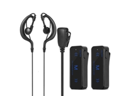 Kit Com 2 Mini Rádios Comunicadores FM Bidirecionais + Fones De Ouvido Carregamento Usb-aquaforge