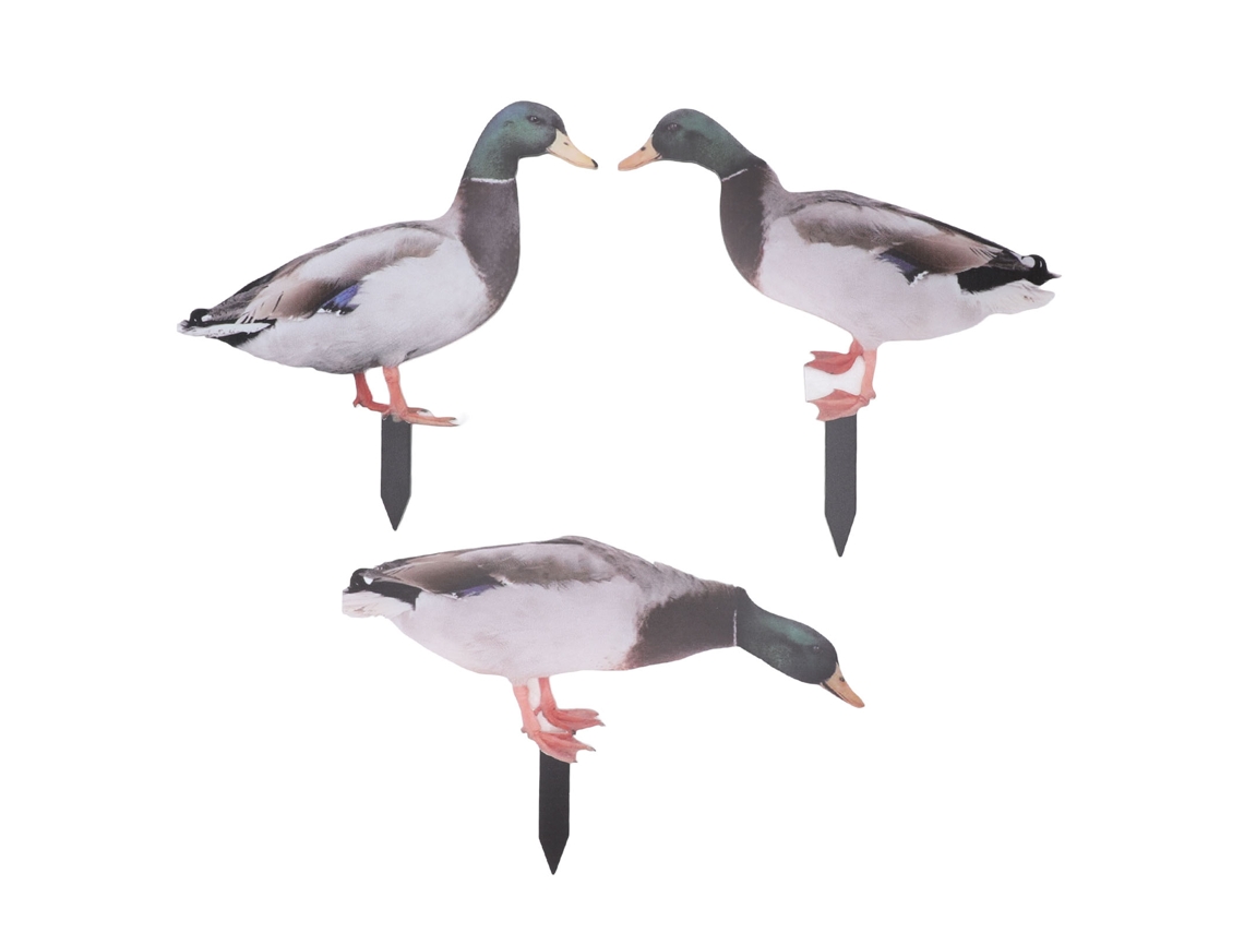 Estacas Decorativas Jardim Patos À Prova Dágua Duas Faces