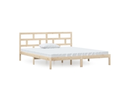 Bed Frame, Bed Frames Vidaxl Marrom Madeira (135 X 190 Cm)