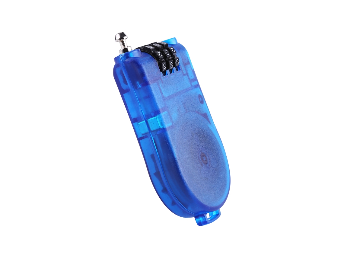 Laxiscreed Cadeado Combinado Com Arame Retrátil E Correia Transparente Para Mochilas