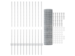 Conjunto 1 Barreira Externa Vidaxl Prateado Aço (25 X 1 M)