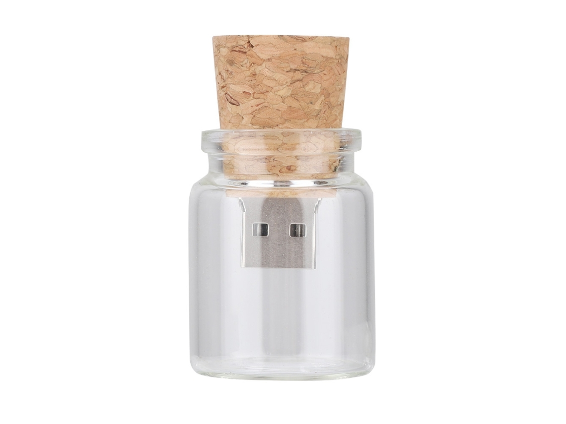 Unidade Flash Usb 2.0 Wishing Floating Bottles Wood Com 128g De Memória (pen Drive)