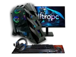 PC Gaming Nitropc Pack Nitro Plus v2 Preto – AMD Ryzen 7 9800X3D, GeForce RTX 5080 16GB, 32GB DDR5, 2TB M2, Win11 Pro, Acessórios + monitor 27" 2K 165Hz