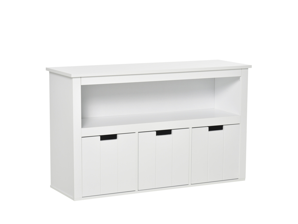 Aparador de Sala de Estar Mdf Cor Branco 102x33x61.5cm Homcom