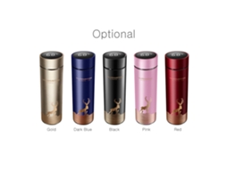 Garrafa térmica de 500ml com visor LCD inteligente, caneca de viagem à prova de vazamentos.