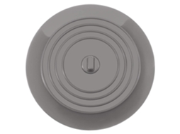 Rolha De Pia Silicone, Cinza, 15 Cm, Tampão Drenagem Cozinha, Vedação Macia