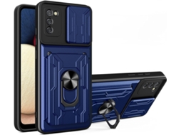 Lente para Telefone Proteção Deslizante Anel para Samsung Galaxy A02 S HONGWE. Textura Macia Rígida com Anel de Suporte