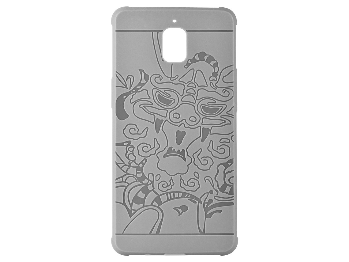 Capa LAXISCREED Oneplus 3 Dragão Cinza Anti choque Tpu
