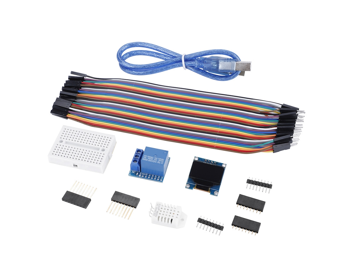 Kit Estação Meteorológica IoT HKJ com Tela OLED, Sensor de Temperatura e Umidade