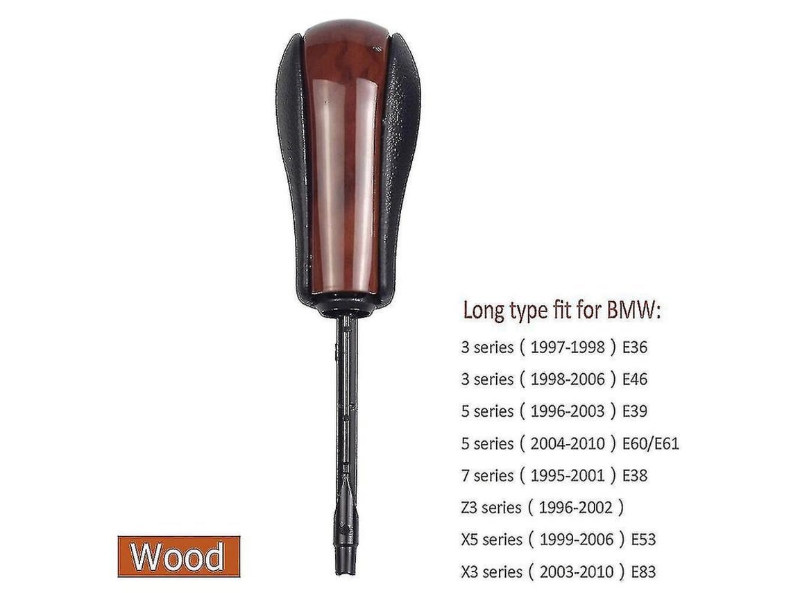 Manete de marcha automática Alcântara para BMW, E39, E46, E53, E60, E61, E63, E64, E83, E81, E82, E87, E90, E91, E92, curto, YURU