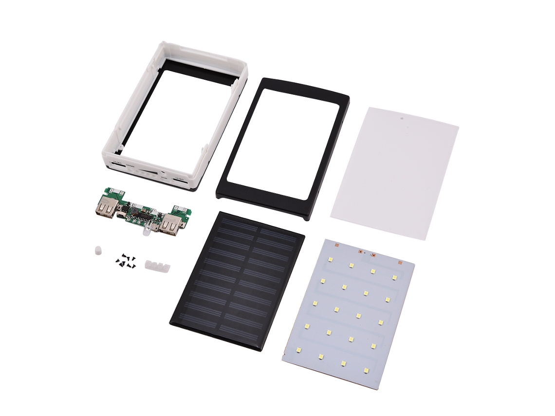 Kit de Power Bank Solar com Carregamento Solar e Saída Dual Usb EOOCOO