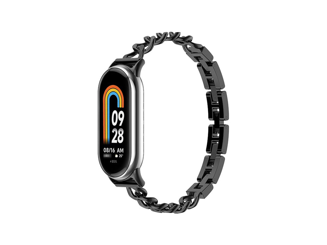 Pulseira De Metal Compatível Com Xiaomi Mi Band 8/9/10 Elegante Aço Inf