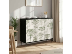 Vidaxl Buffet Gotha Carvalho Preto 102 X 33 X 76 Cm