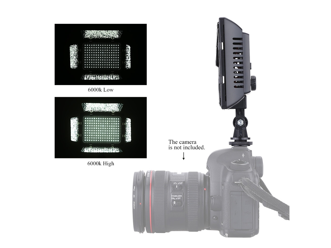Andoer W160 Video Photography Light Lamp Panel 6000k 160 Leds For Dslr Camera Dv Camcorder LAXISCREED