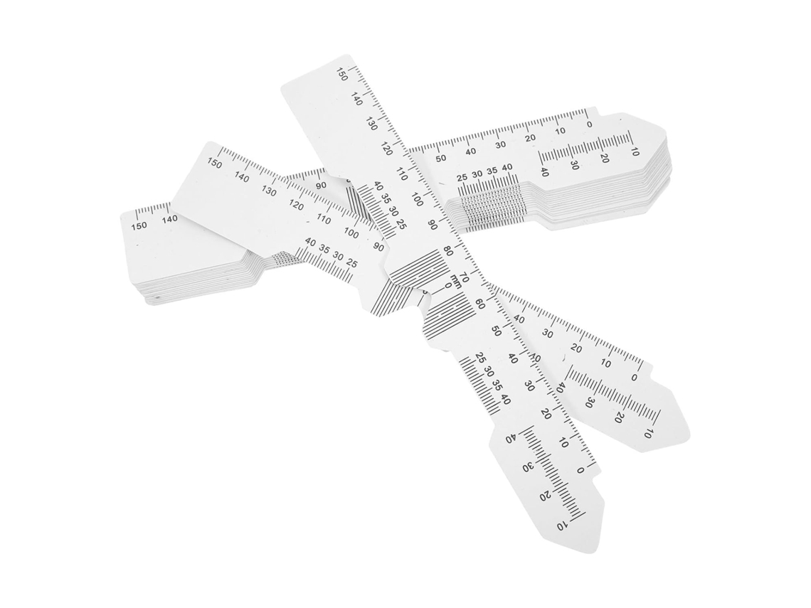 Régua Luxshiny Light Color, 20 Peças, Em Pvc, Para Medição Da Distância Interpupilar Formato Ergonômico E Curvo, Ideal