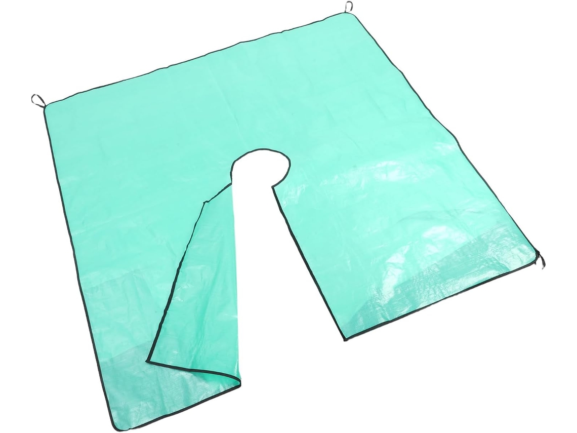 Uonlytech Waterproof Landscape Tarp 200x200cm Com 30cm Hole And Rope, Leaf Collection Garden