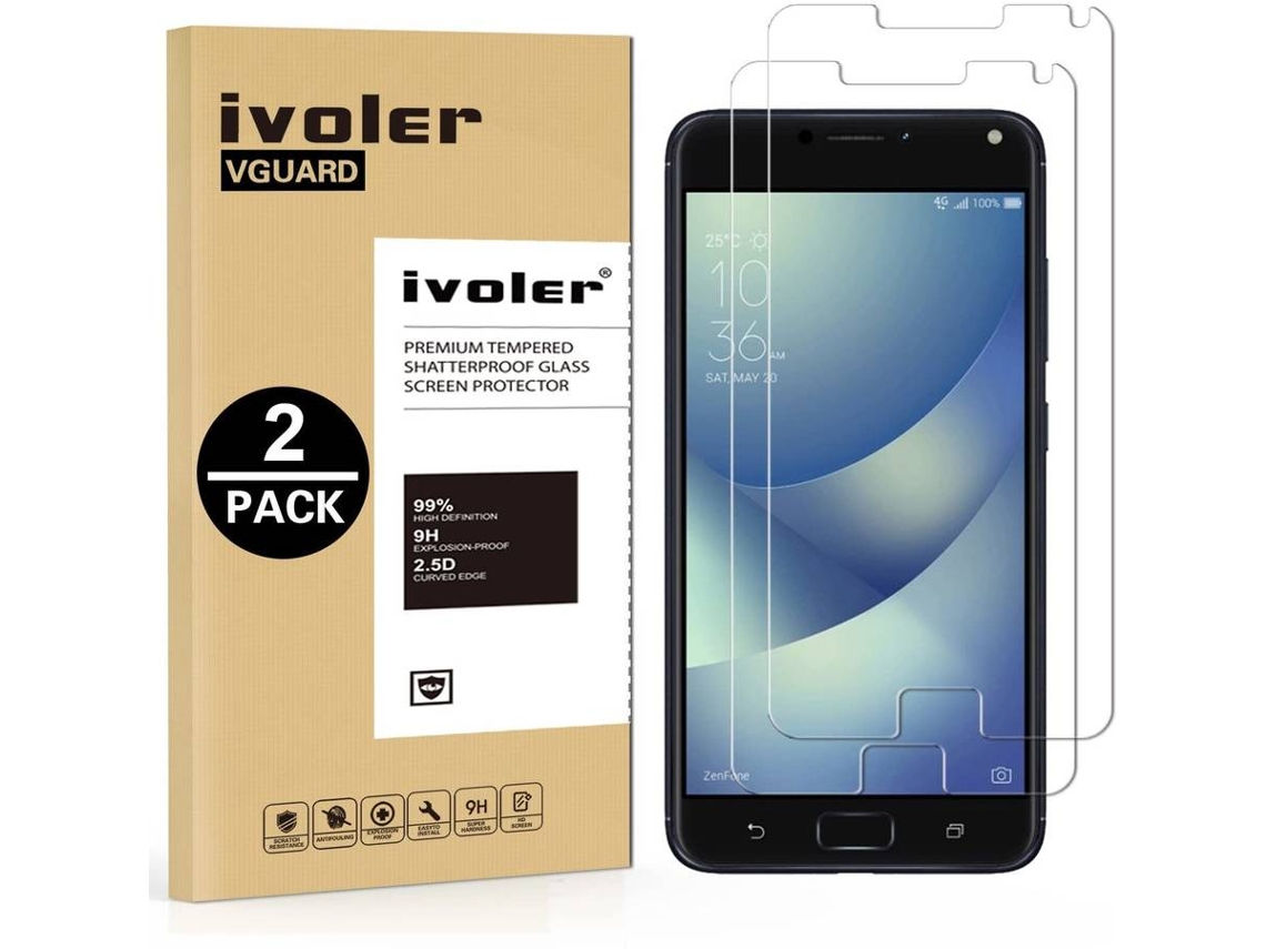 2x Película Vidro Temperado Asus Zenfone 4 MAX ZC520KL 5.2 HONGWE.