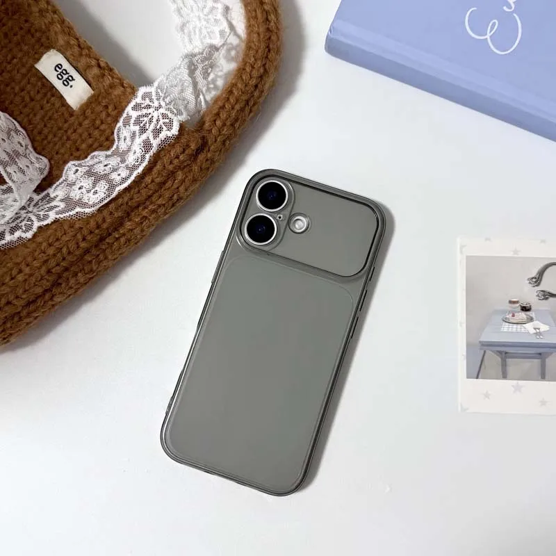 Capa Ultrafina, Semitransparente E Fosca Para Iphone 17 Pro (preta), À Prova De Choque E Com Proteção Macia.