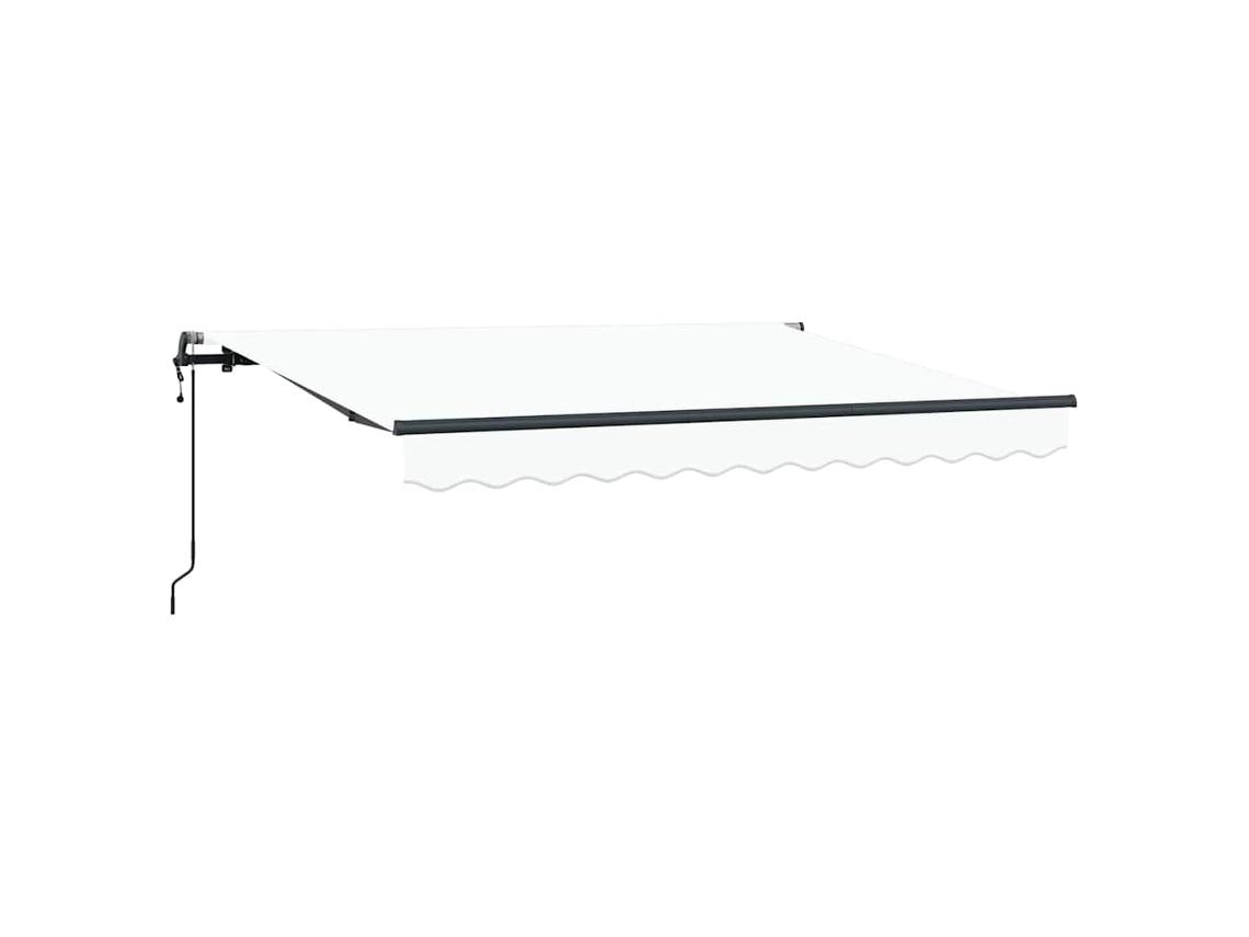 Toldo Retrátil Vidaxl Branco Poliéster