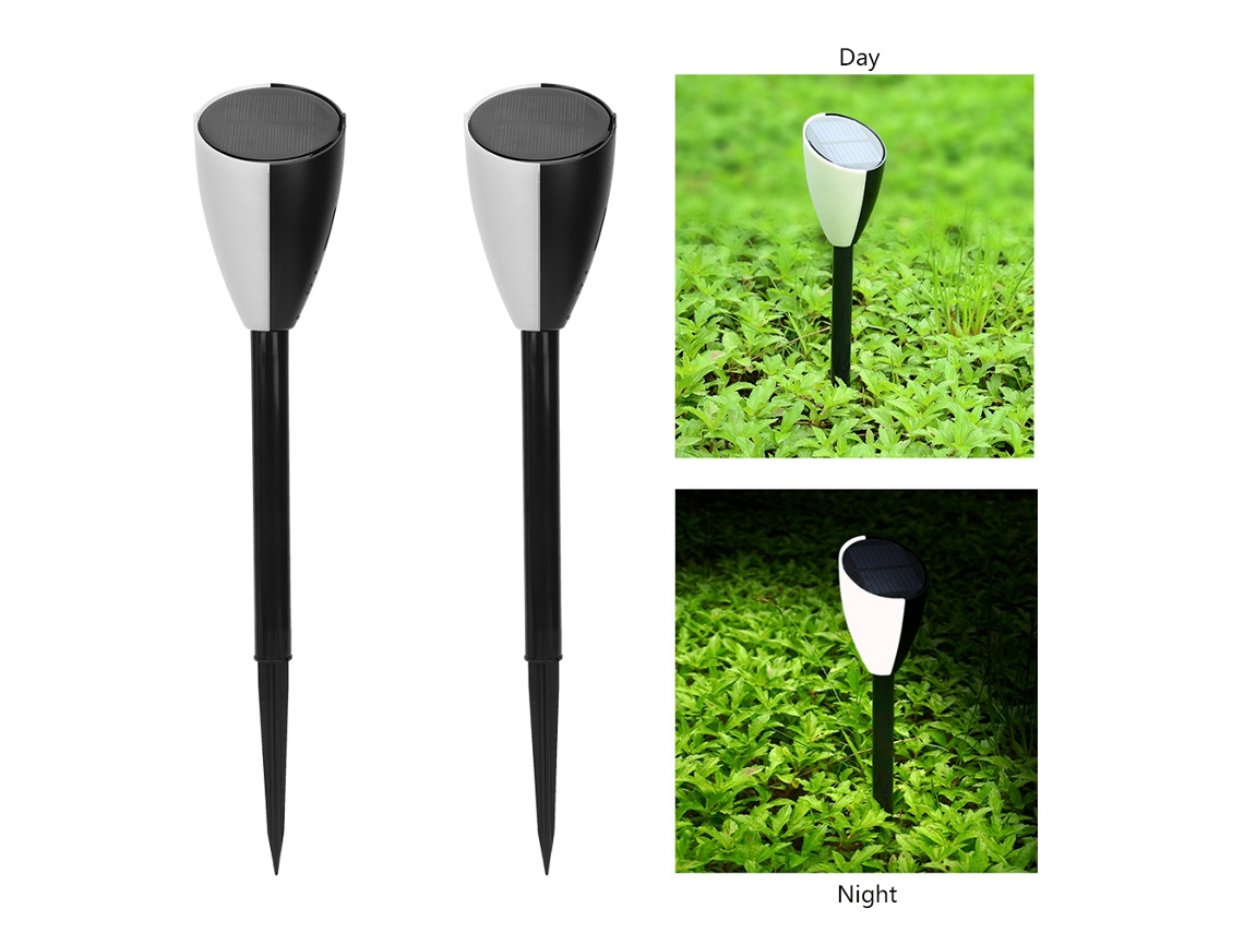 Luz De Gramado Solar Led 2pcs Integrada À Prova D'água