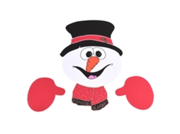 Enfeite de Natal com Papai Noel de Cartão Dupla Face LAXISCREED