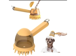 Escova De Banho Para Cães E Gatos - Com Dispensador De Champô Integrado - Escova Facial De Massagem Com Cerdas Longas E Curtas