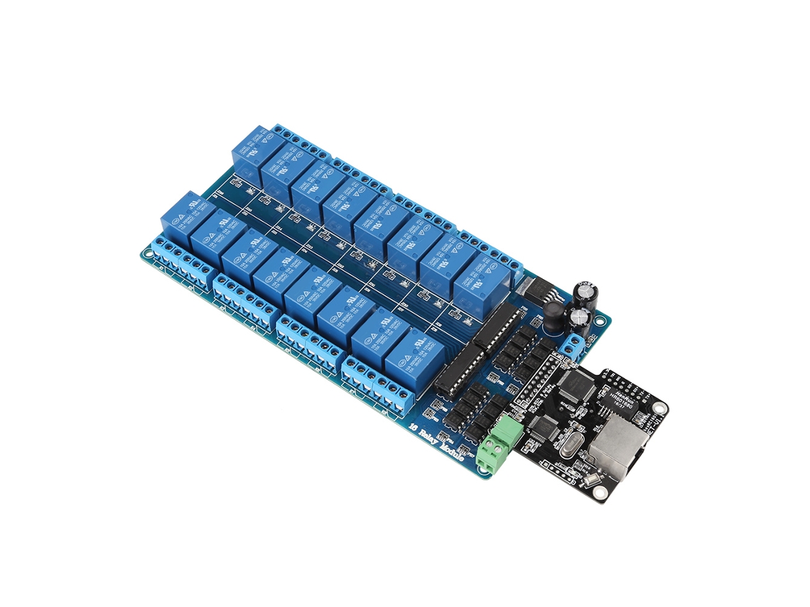 Módulo De Controlo Rj45 Com Wi-fi E 16 Canais De Relé Da Laxiscreed