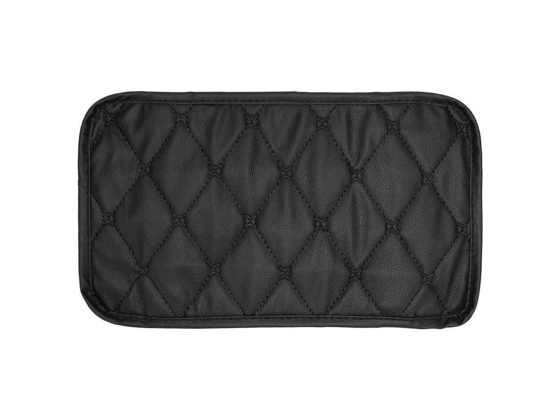 Tapete Caixa Apoio Braço Carro Impermeável Prova Poeira Couro PU Universal 29x17cm | S/MARCA